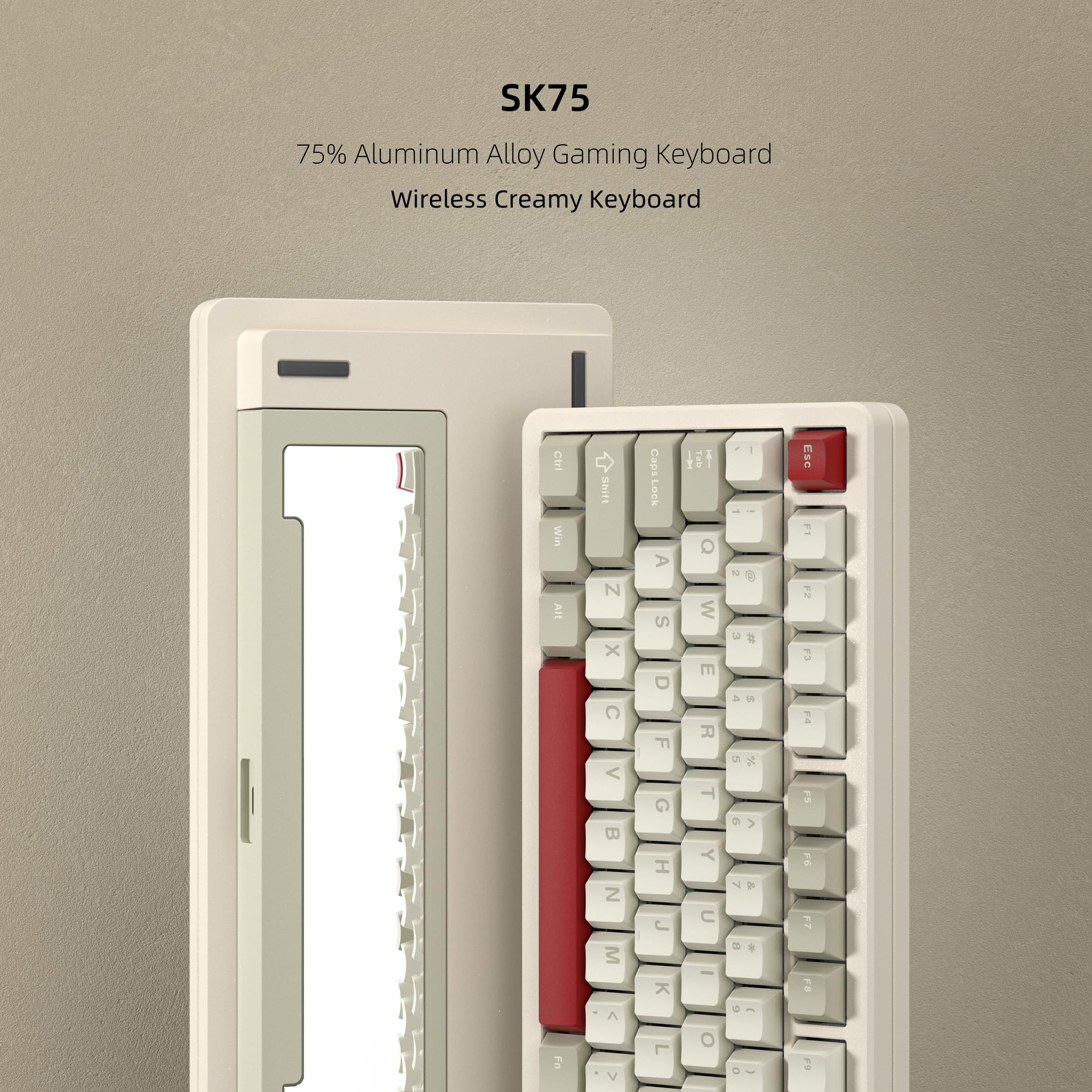 SK75 75% Tastiera meccanica in alluminio, RGB, 3 modalità