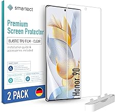 smartect TPU Screen Protector [2 Pieces, Clear] Compatible with Honor 90, Covers the Full Display, Anti-Bubble, Anti-Fingerprint Screen Protector