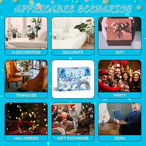 Miniatura 6 de Calendario de Adviento 2023, accesorios para el cabello, calendario de Adviento de Navidad para niñas, pinzas para el cabello, calendario de cuenta