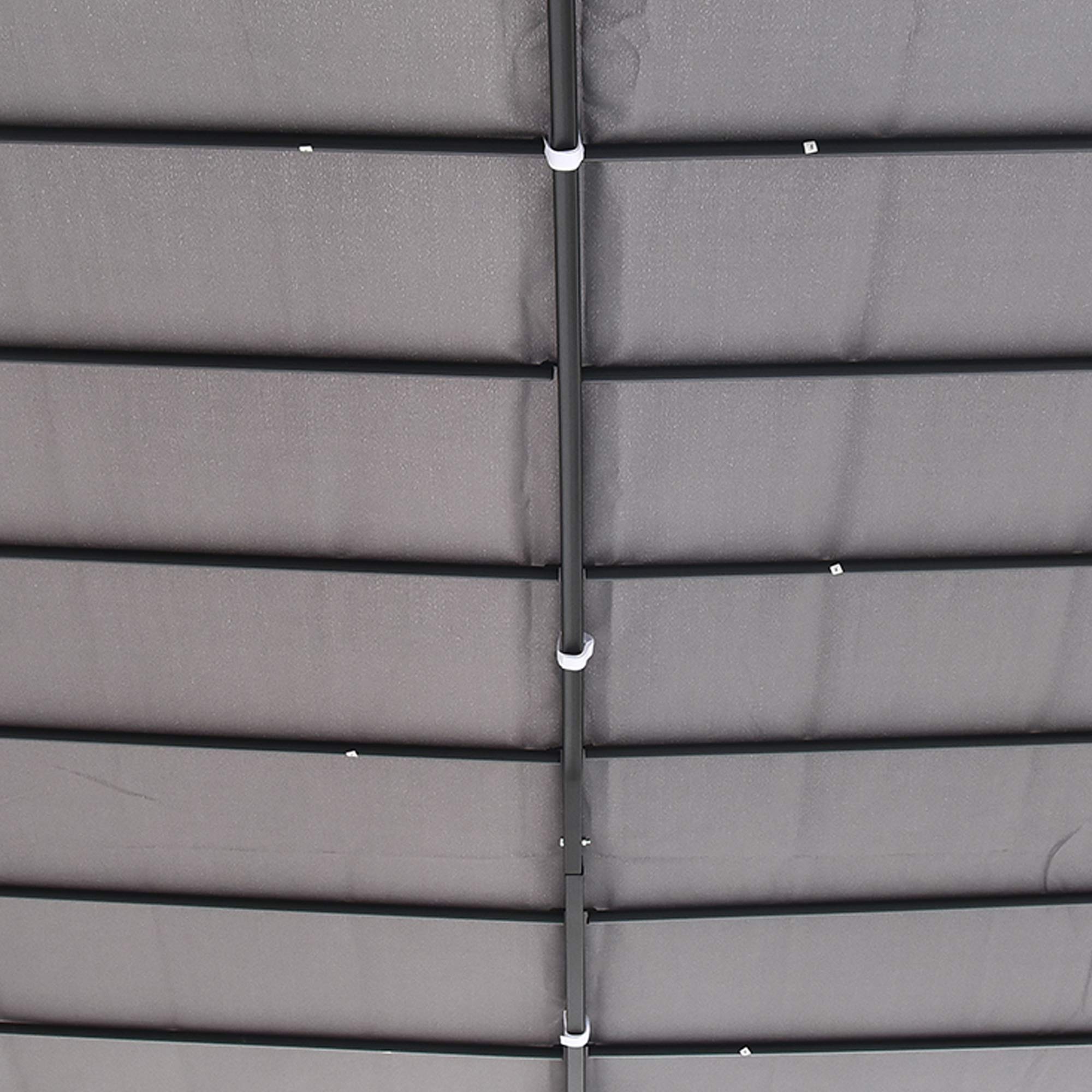 Outsunny Cenador de Jardín 3x3 m Pérgola con Toldo y 16 Orificios de Drenaje para Patio Terraza Metal y Poliéster 180 g/m² Resistente Gris