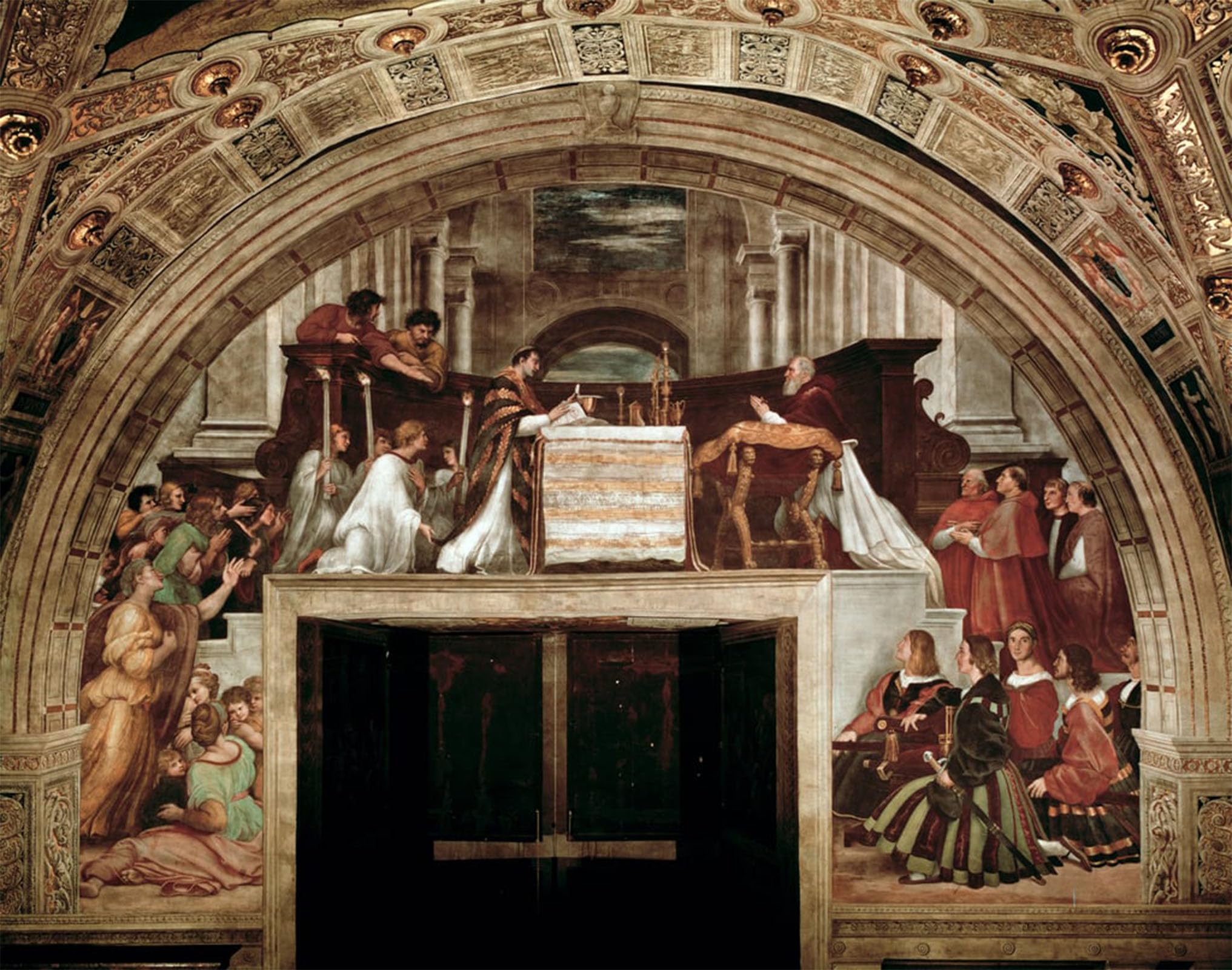 POSTERIIk Famous Animal Posters Vintage Picture the Mass of Bolsena From the Stanza'eliodor by Raffaello Sanzio Raphael Modern Wall Decor for Home Decor 60x90cm