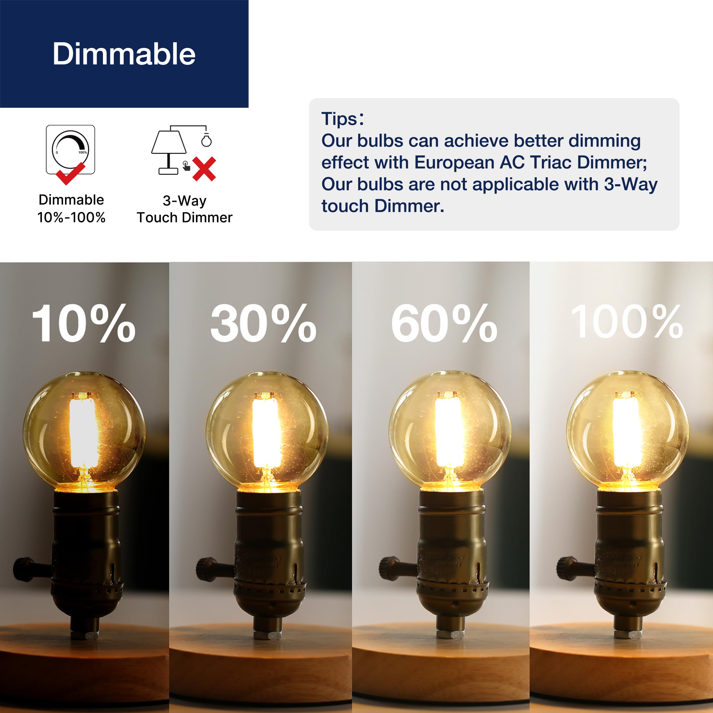EMOS Lampadina Edison LED Dimmerabile A60, 7.5W (75W Equivalente), E27, 4000K Bianco Neutro, 1055 Lumen, 25000 Ore