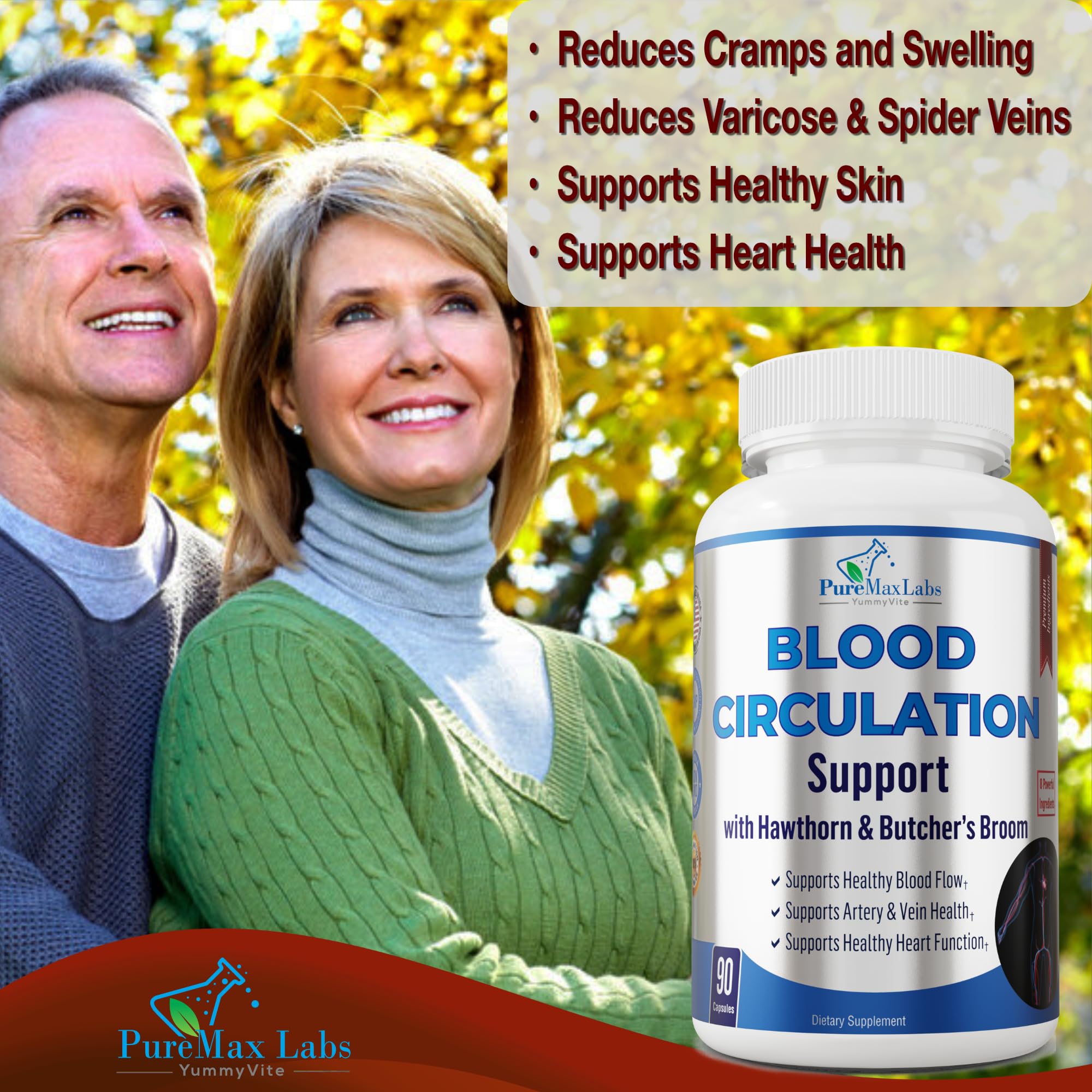 YUMMYVITE Blood Circulation Supplement, 90 Capsules — Amazon image 3