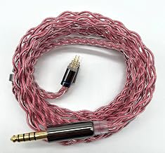 [JSHiFi-Kasumi] Recable Silver Plated Replacement Cable Earphone Upgrade Cable (2Pin 0.17 inch (4.4 mm)) | 2pin 4.4mm balanced connection, silver plated wire, flat 2pin 0.78mm earphone cable