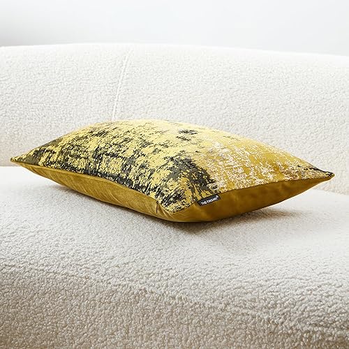 Miniatura 3 de THE-TINOART Glam - Fundas de almohada doradas, funda de cojín de terciopelo suave, funda de cojín lumbar moderna de lujo, funda de almohada