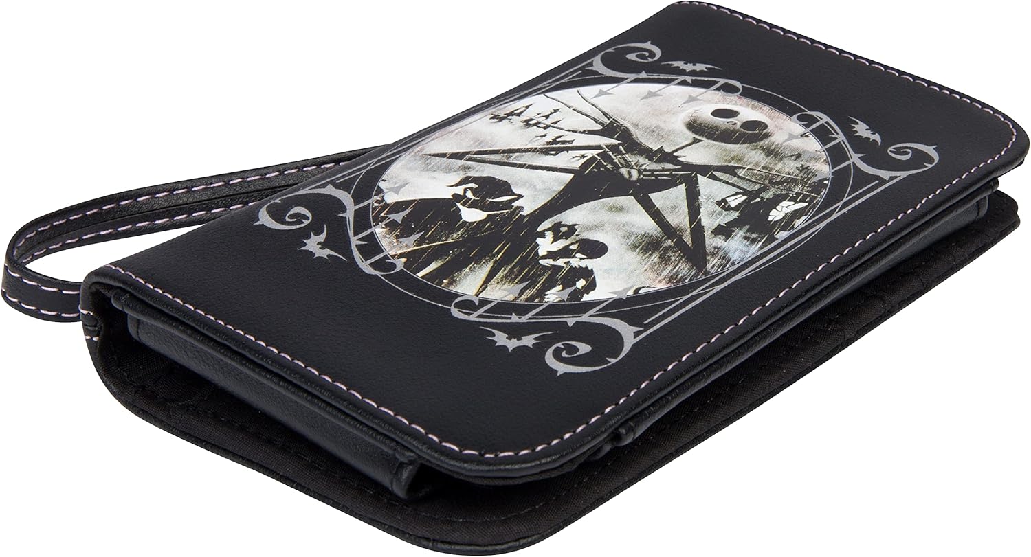 Loungefly unisex Disney The Nightmare Before Christmas Wallet & Phone Holder - Bi-fold, Snap Closure, Detachable Wrist Strap - Image 8