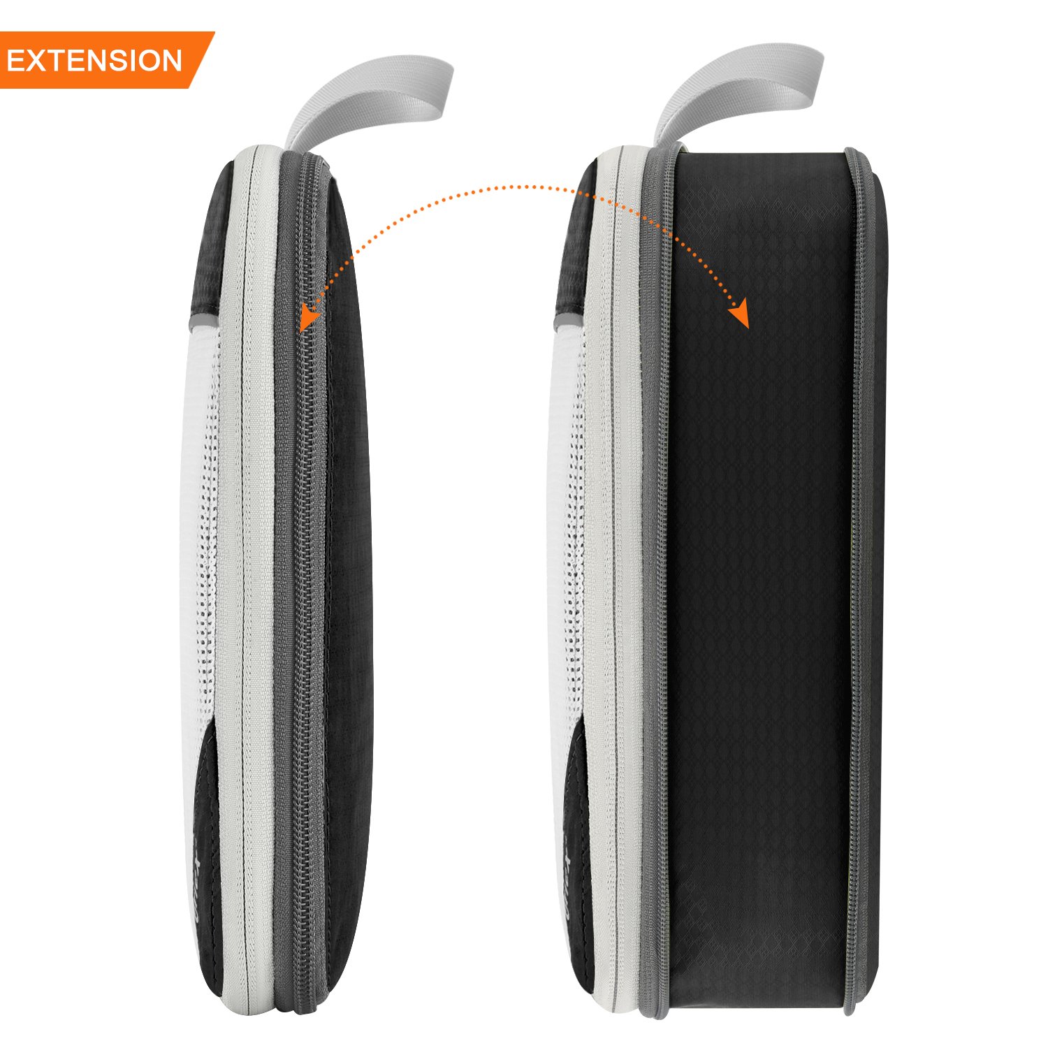 Gonex Borse per bagagli robuste e resistenti Possono essere utilizzate come borse per abiti 6-pezzi Set 6, Nero