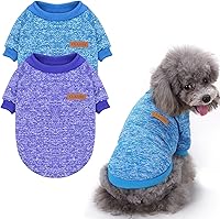 Vista 7 de Suéter clásico de punto para perro Idepet, abrigo de vellón suave, suéter para perro cálido y grueso, para invierno, prenda para perros y gatos