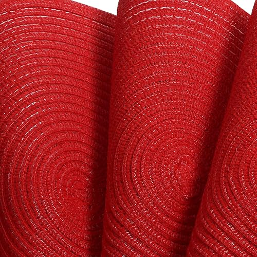 Miniatura 5 de Topotdor - Manteles individuales redondos resistentes al calor, resistentes a las manchas, antideslizantes, lavables, de polipropileno