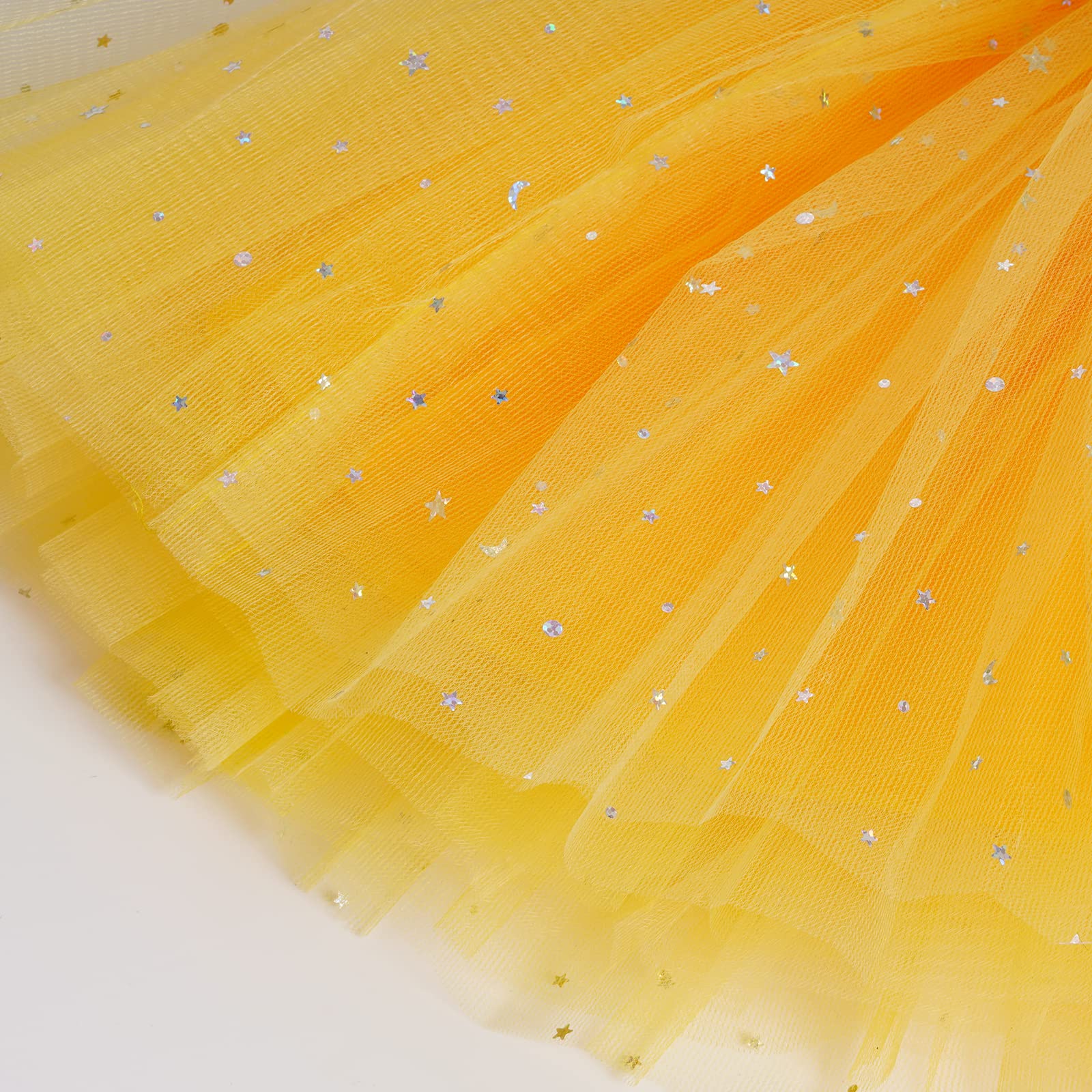 Lot De 7 Jupes Tutu Étoiles Mini – Tulle Ballet Princesse Rose Pour Carnaval, Anniversaire, Halloween Fille 2-8 Ans