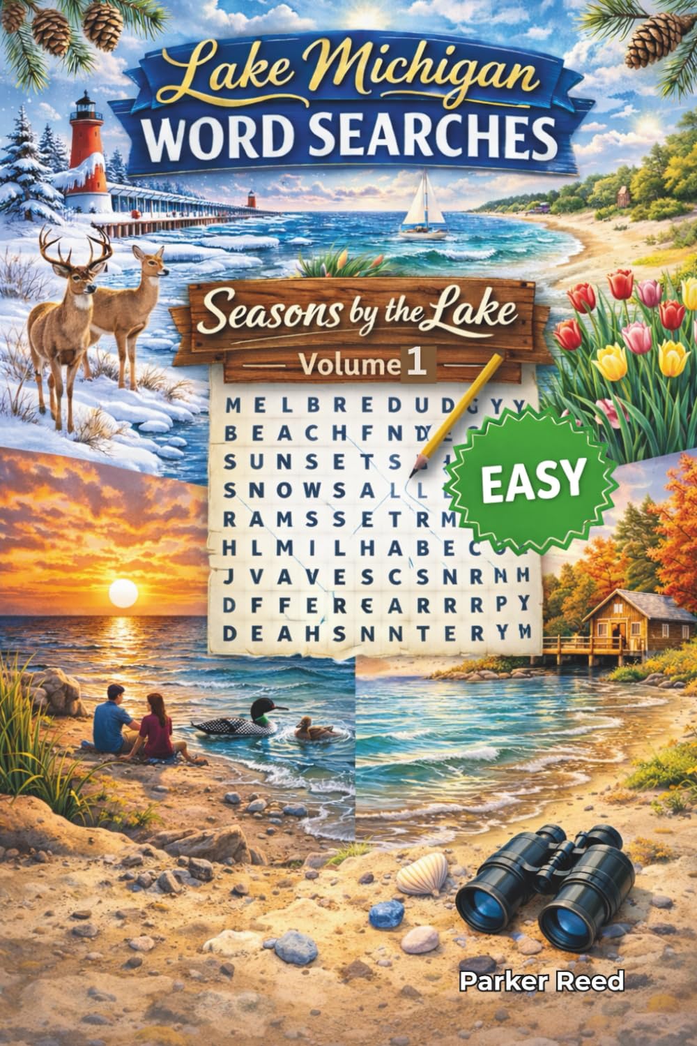 Lake Michigan Word Searches: Seasons by the Lake - Easy - Volume 1