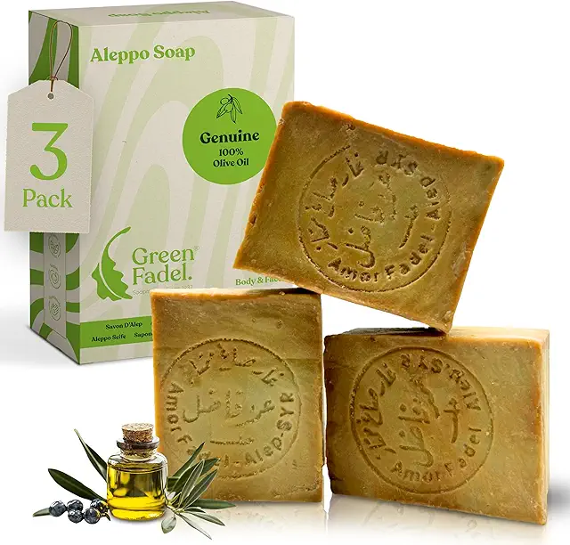 GREEN FADEL Aleppo Seife Original - 100% Olivenöl, vegan & handgemacht