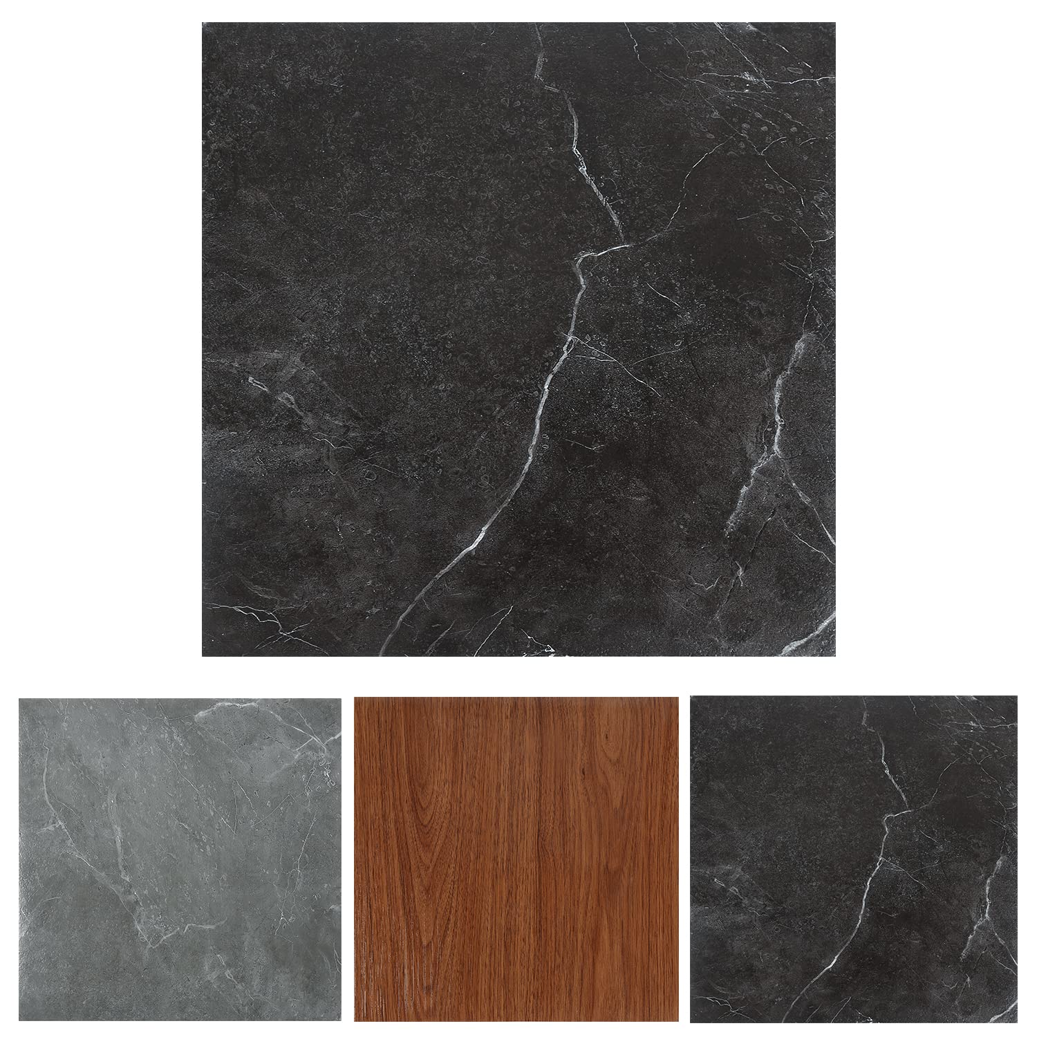 Herrselsam Suelo de PVC autoadhesivo, suelo de vinilo resistente al agua, antideslizante, laminado de vinilo, antideslizante, para dormitorio, salón, cocina, 30 cm x 30 cm, 4 m²/44 azulejos, mármol