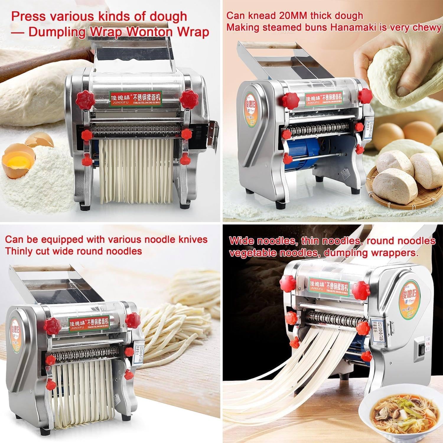 Impastatrice planetaria Professionale, per panetteria, da Tavolo, sfogliatrice, taglierina, Catering, Macchina per Pasta, Macchina per Pasta elettrica, Spessore 0,3-20 mm 200