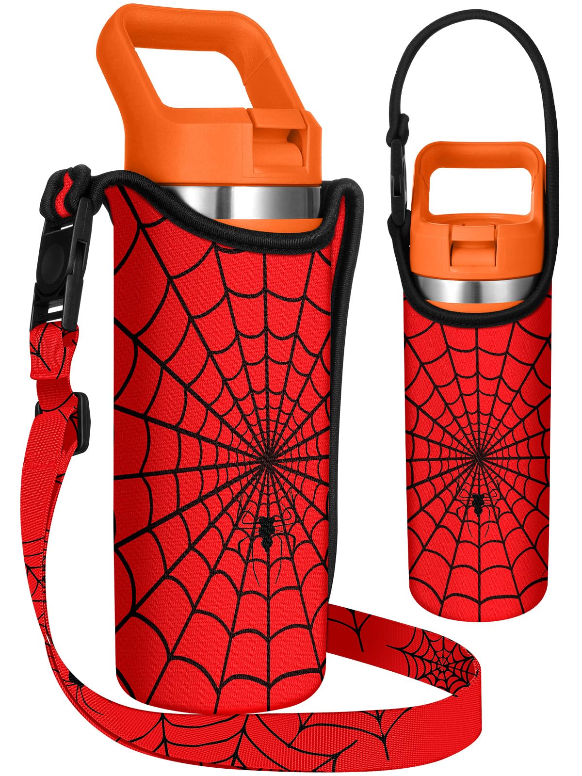 Miss Adola Water Bottle Carrier with Strap - Handheld Kids Water Bottle Holder for 10-16 oz / 14-20 oz Cute Cartoon Design Neoprene Crossbody Bottle