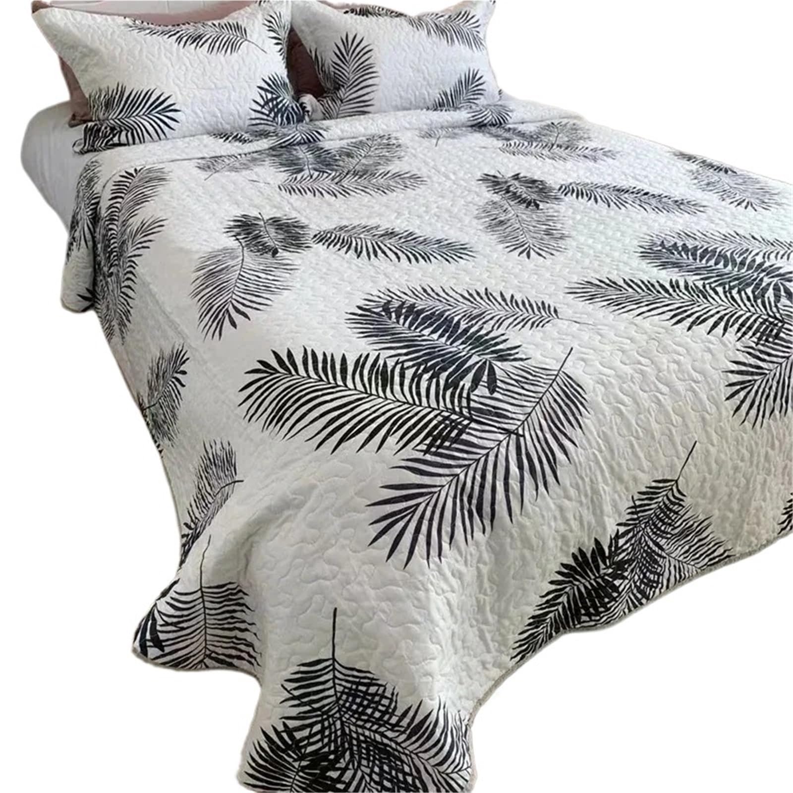 DAJGRHE Bedspread 1PC Washed Cotton Bed Cover Summer Quilt Twin Queen Coverlet Blanket No Pillowcase(Color 05,180x220cm)