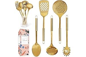 Gold Kitchen Utensils for Modern Cooking and Serving