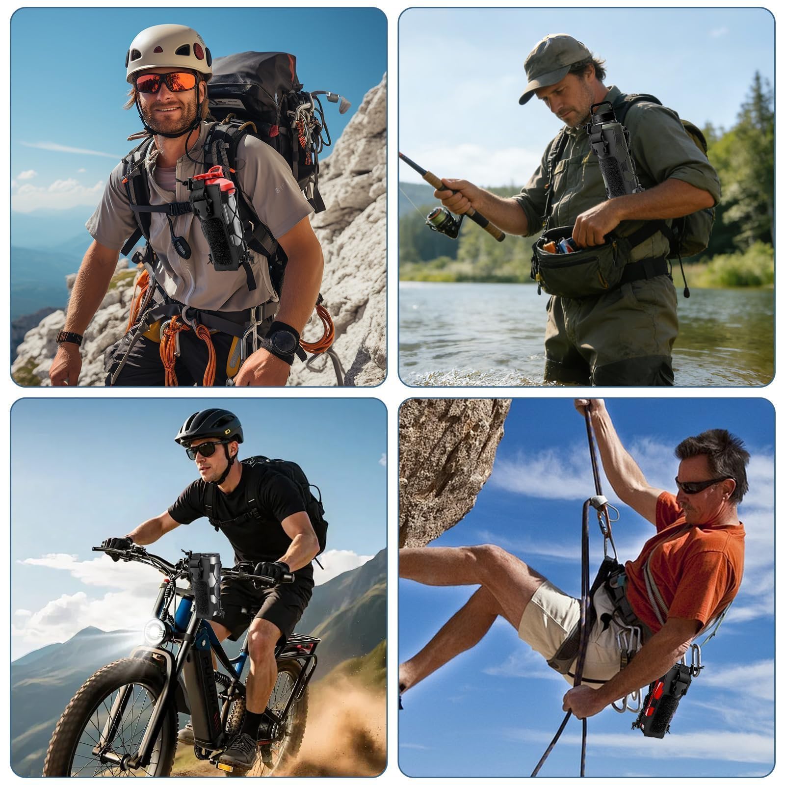 EEEKit 2 Sztuki Taktyczny Pojemnik na Butelkę, Wojskowy Pouch na Płyny z Sznurkiem, Torba na Butelkę MOLLE do Turystyki Biwakowania Outdooru