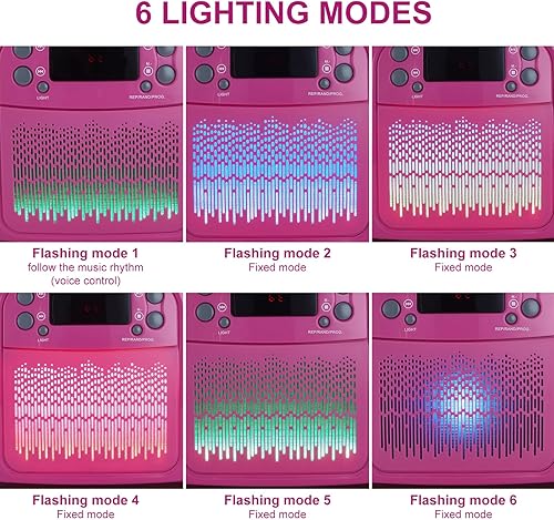 Miniatura 3 de hPlay GC09 Kids Boombox, reproductor de CD, conectividad Bluetooth para teléfonos inteligentes, conectividad AUX, USB, radio y MP3, función de