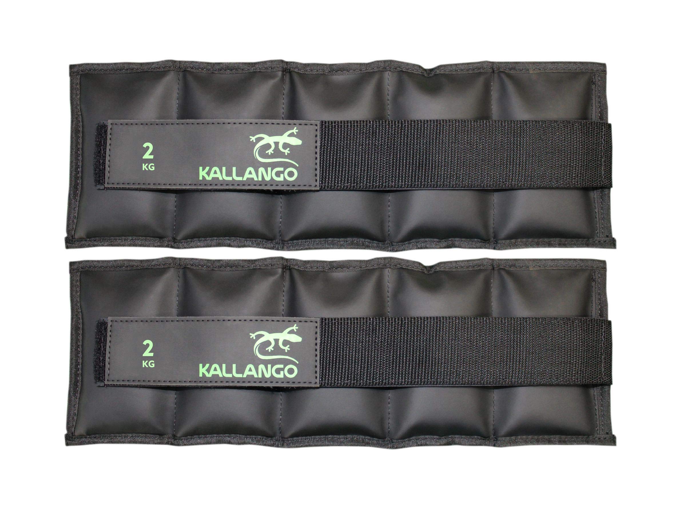 KALLANGO Profissional Emborrachada, Par Caneleira Peso Adulto Unissex, Preto (Black), 02
