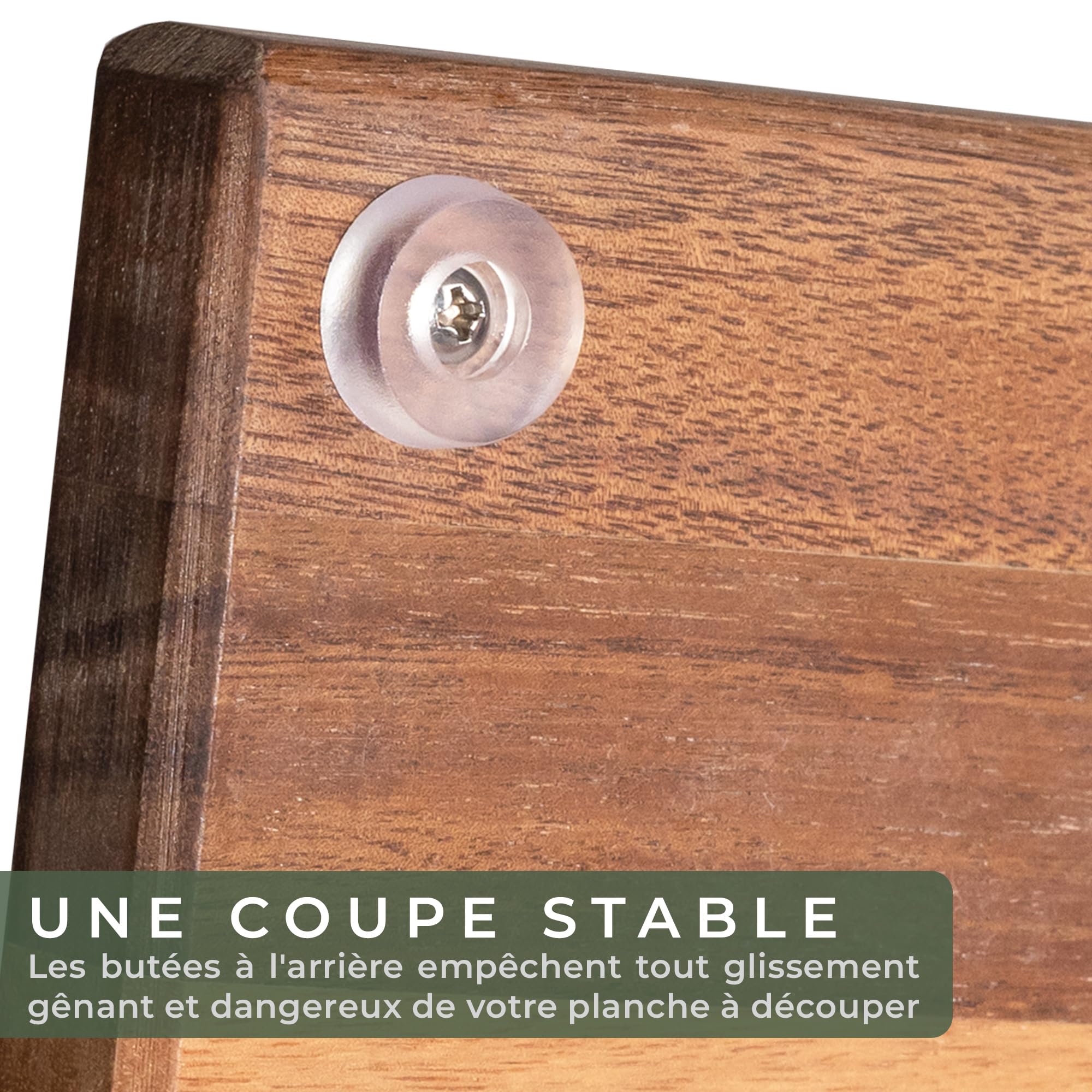 WALDWERK 3 Planches à Découper (40x30 / 33x24 / 26x18cm) en Acacia Massif - Plances à Découper en Bois - Planches de Bois de 2cm d’Épaisseur - Planches à Découper avec Design Élégant