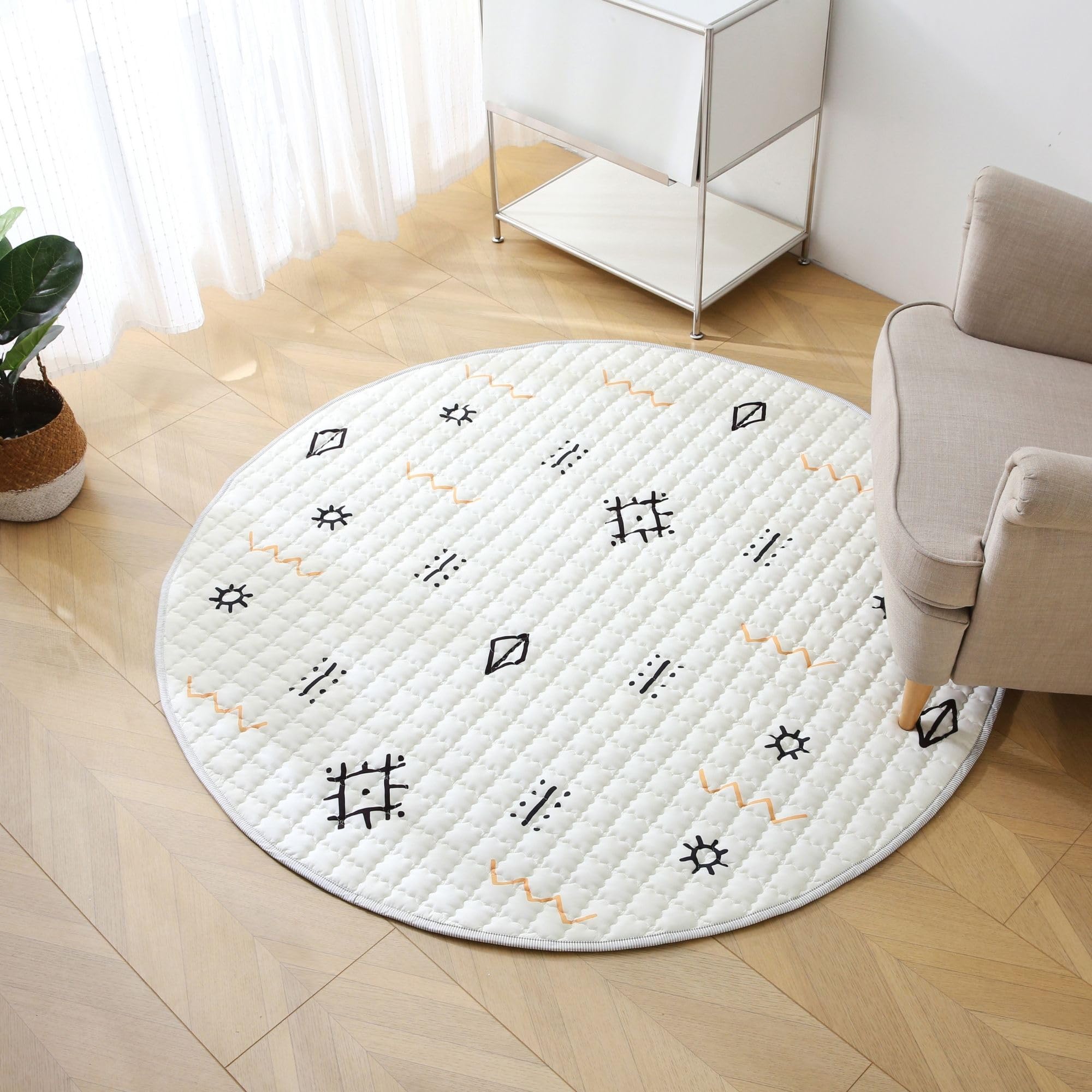 Hakuna Matte Acapulco pikowana kołdra do raczkowania dla niemowląt, 150 cm, bardzo gruba 1,5 cm, miękka mata do raczkowania dla niemowląt – mata do zabawy dla niemowląt z antypoślizgowym spodem do