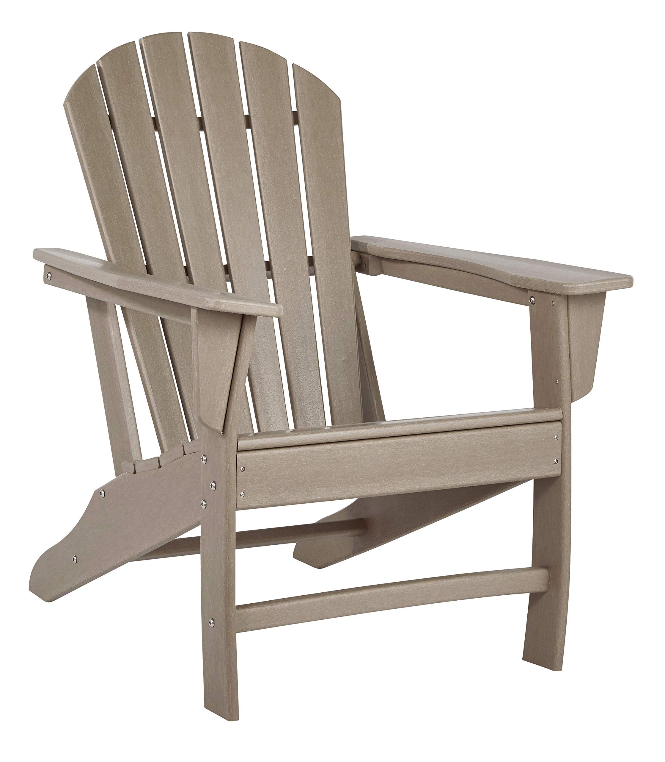 Signature Design by Ashley Sundown Treasure Outdoor Patio HDPE Adirondack Chair, Light Brown