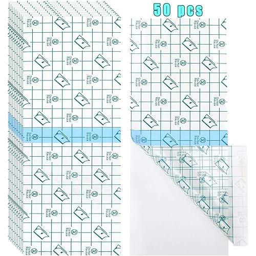 50 Pieces Transparent Stretch Adhesive Bandage Large Waterproof Bandage Transparent Film Adhesive Bandages (10 x 4 Inch)