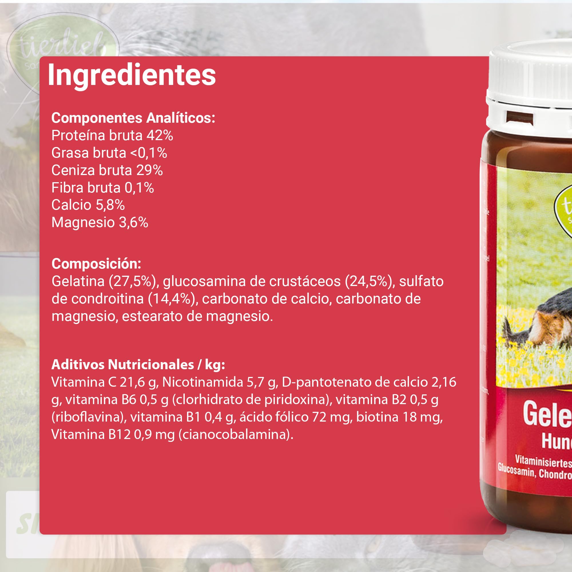 Complemneto para Las articlaciones de los Perros Gelenkfreund - 3x130 Cápsulas - Complemento para Perros, favorece el cartílago y fortalece la Estructura de los Huesos - Sanct Bernhard - Cebanatural