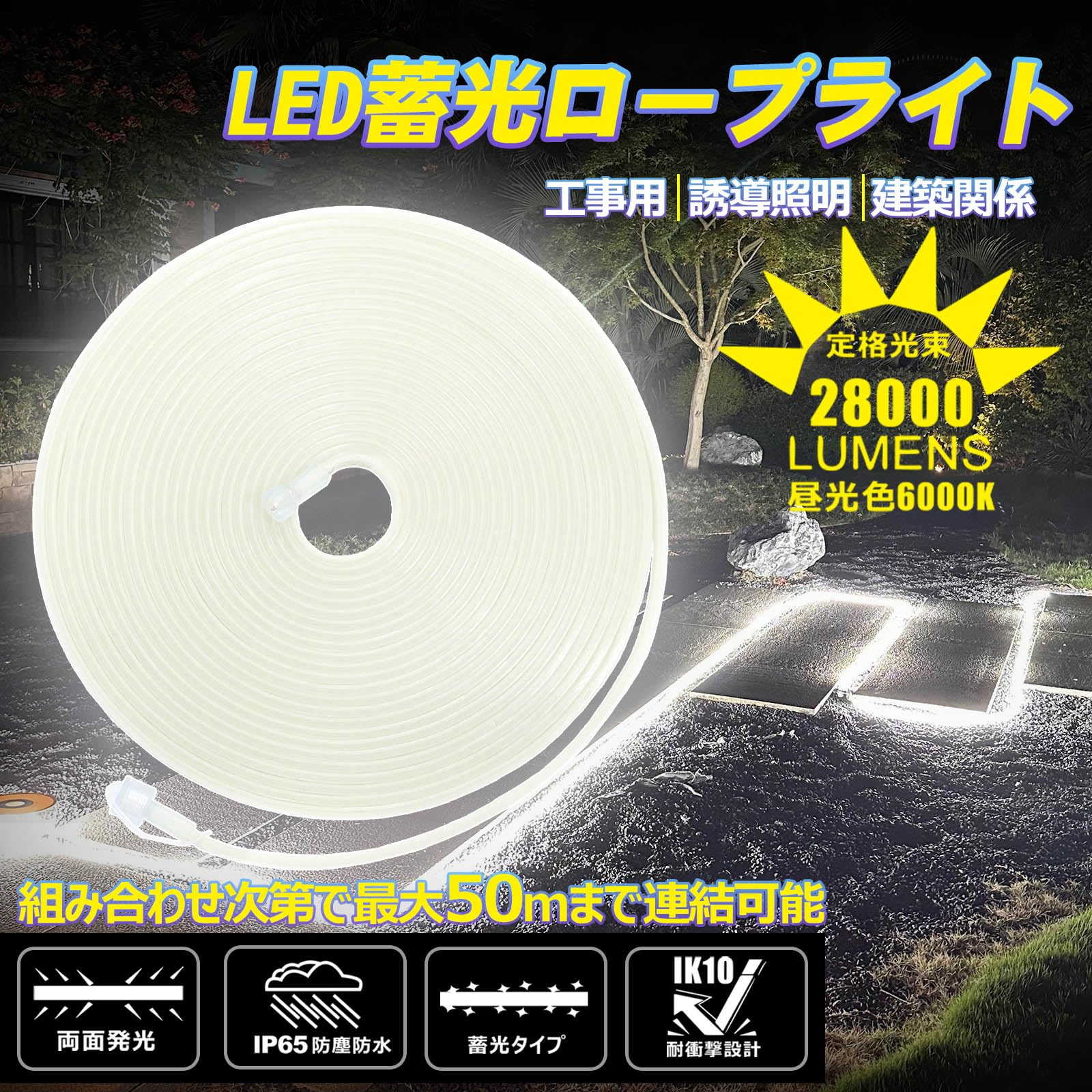 Amazon.co.jp: GOODGOODS LEDロープライト チューブライト テープ
