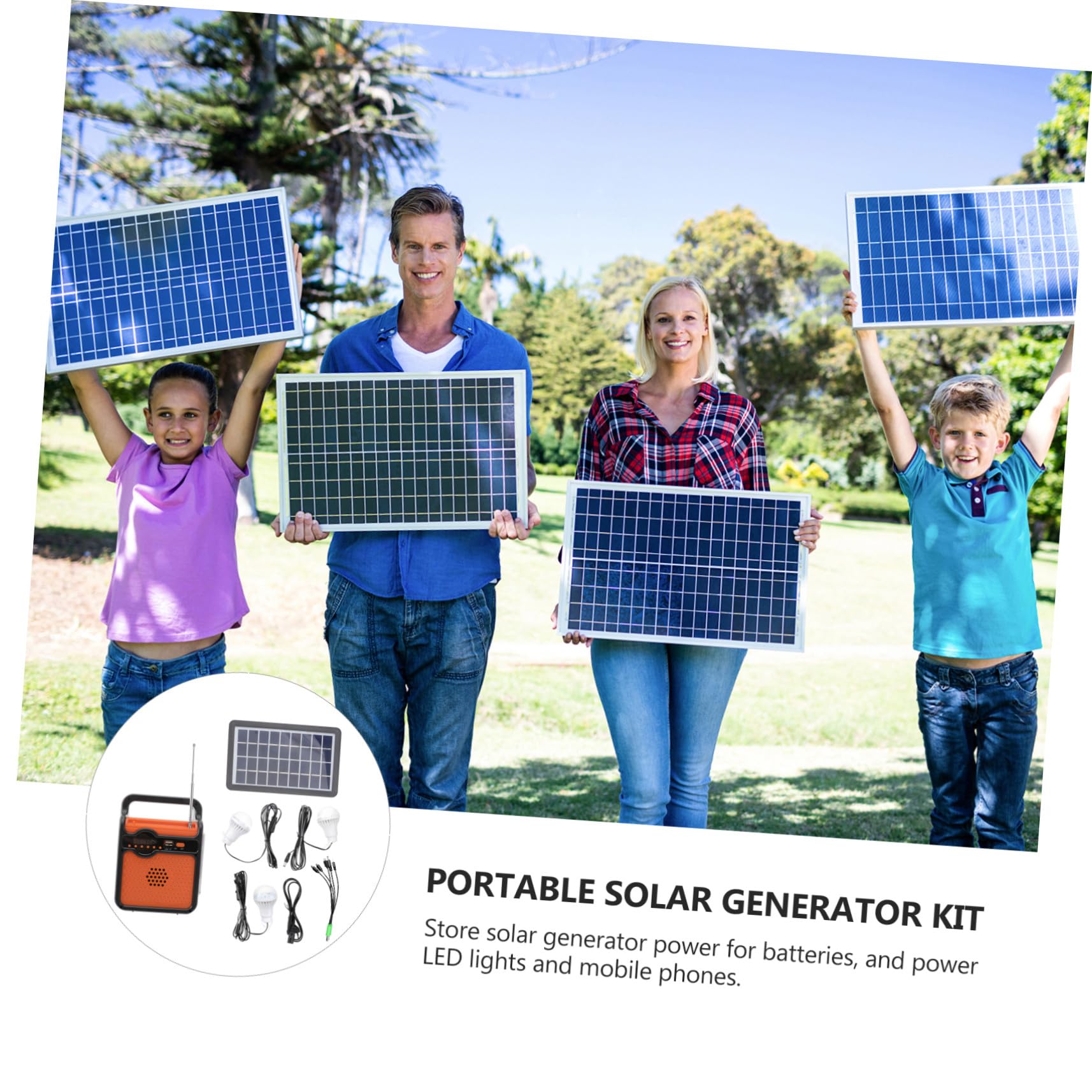 Generador de Energía Solar 220v 25w, Compacto y Silencioso