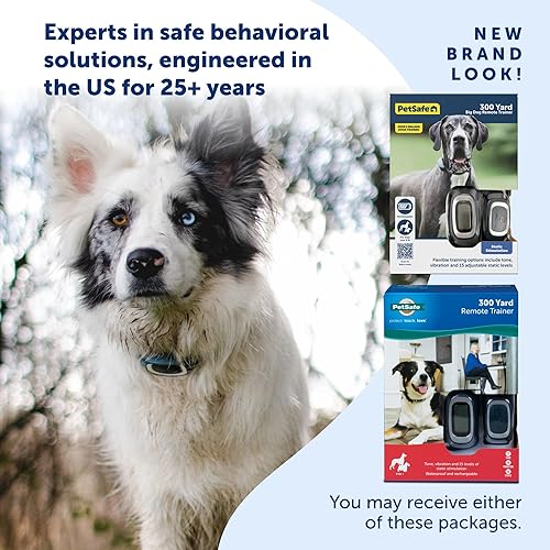 Miniatura 2 de PetSafe Collar de entrenamiento remoto de 300 yardas  Elija entre tono, vibración o 15 niveles de estimulación estática  Opción de rango medio para
