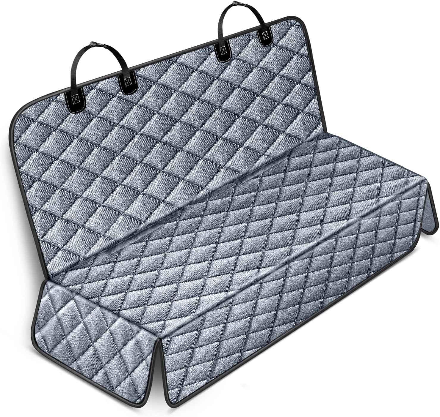 IVY&LANE Dog Car Seat Cover for Back Seat, 100% Waterproof Dog Seat Cover, 600D Scratch Resistant Bench Back Seat Cover, Anti-Slip Back Seat Covers for SUVs, Trucks and Sedans (Grey,53"×48")