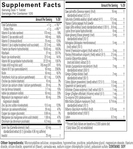 Miniatura 8 de Swisse Ultivite Mens Daily Multivitamins 50 Vitamins, Antioxidants and Minerals + Adaptogens Energy, Stress & Immune Support Mens Vitamins