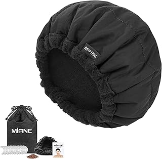 Deep Conditioning Heat Cap, Mifine Deep Steamer Hair Heat Cap, Natural Cotton Cordless Caps with flaxseed, Microwavable Ho...