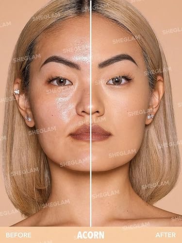 Miniatura 2 de SHEGLAM SKin-Focus - Base en polvo de cobertura completa, control de aceite, ligero, polvo prensado para rostro