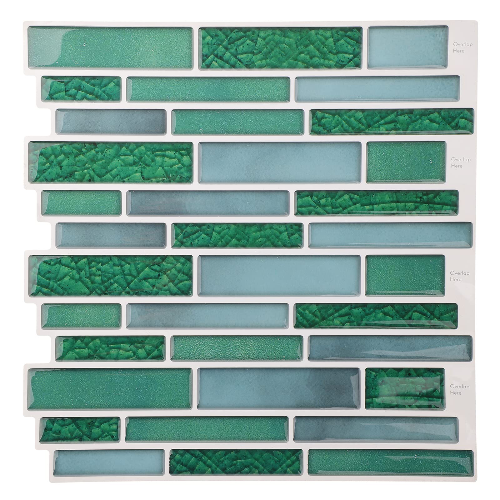 HUE DECORATION Peel and Stick Tile Backsplash Decorative Vinyl Backsplash Tile Peel and Stick Subway Tiles, Smart Sticker Tile for RV Kitchen 10" H x 10" L Pack of 5…