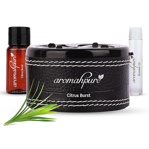 Aromahpure Dashboard Car Perfume with 50 ml Anti Smoke Miniature Fragrance Oil | Citrus Burst - Citrus Fragrance Car Freshener | Luxury Car Perfume for Car Interior