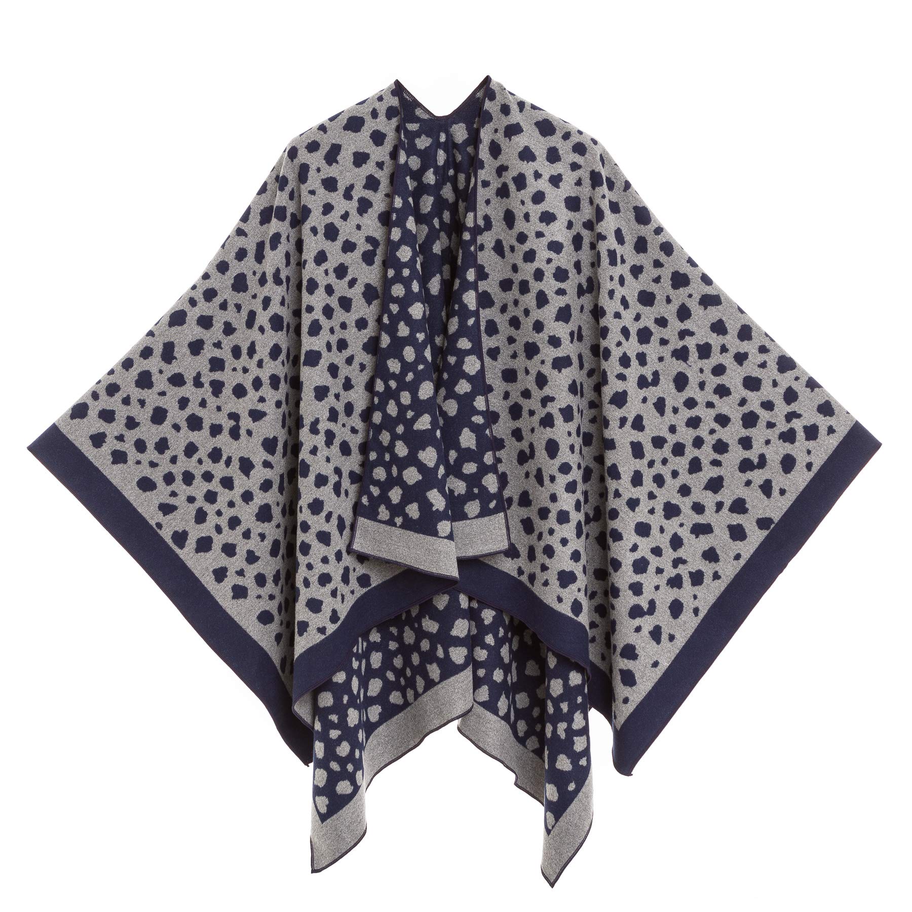 Women's Shawl Wrap Poncho Ruana Cape Cardigan Sweater Open Front for Fall Winter