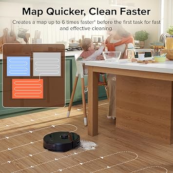 roborock Q8 Max Robot Süpürge Çift Fırçalı / 5500 Pa Emiş / Hareket Etmeyen Bölgeler/Zemin Çizimi Boyunca Temizlik/3D Çizim/Çoklu Temizleme Seviyeleri/APP (Q7 Max yükseltilmiş)