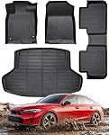 Car Floor Mats for Honda Civic 2022–2025,2026 Sedan (Not for Hatchback&Hybrid), Non-Slip All-Weather Floor Liners and Trunk Cargo Mat Set, Custom Fit for 2026 Civic Sport 11th Gen Accessories, Gift