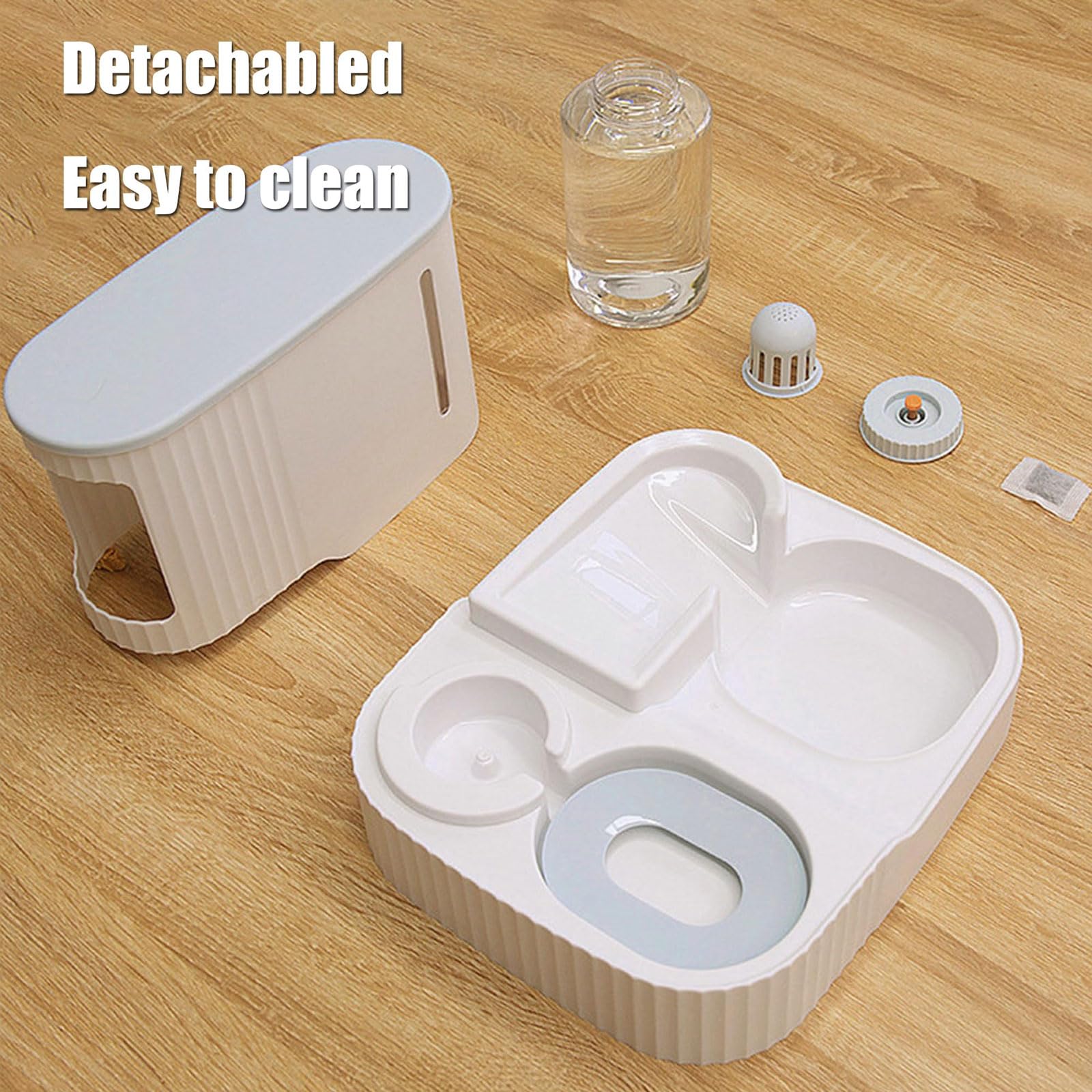 Comedero automático for Perros y Gatos, Juego de alimentación Agua Comida for Mascotas Interior, Color Verde