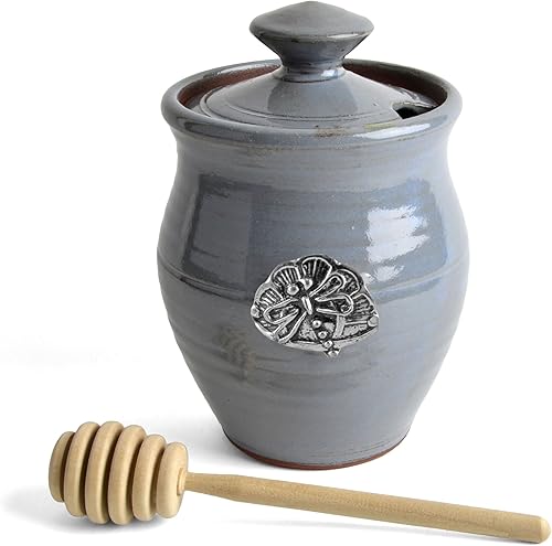 Maceta de miel de libélula azul claro