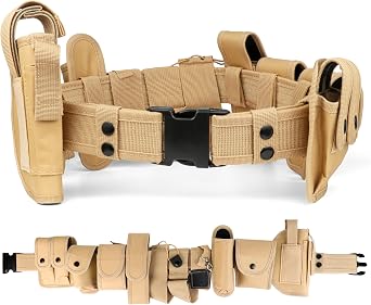 RUNCL Utility Belt, Simple Waist Pack or 10-in-1 Modular Tool Belt for Airsoft, Hiking, Camping and Outdoor Use