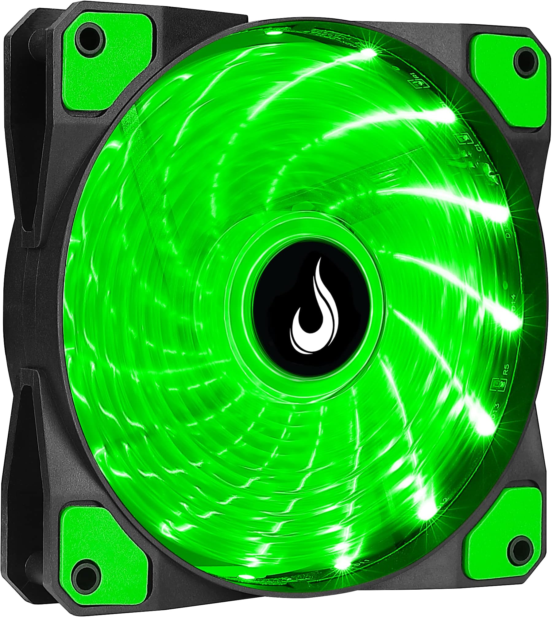 Computer Case Cooling Fan - Gamer - Rise Mode - Wind - 120mm - Green LED