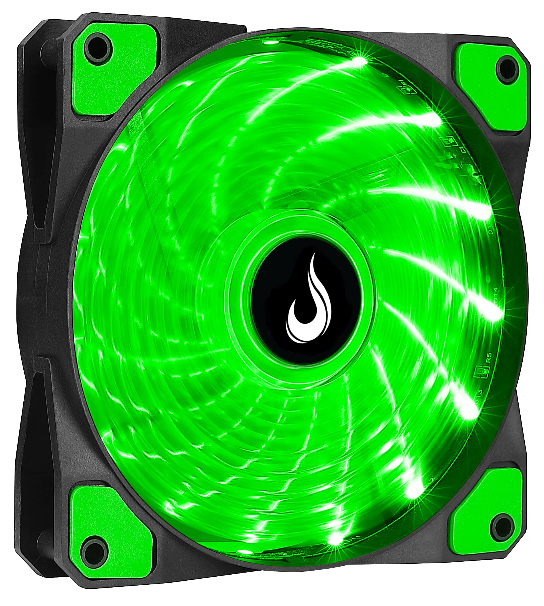 Computer Case Cooling Fan - Gamer - Rise Mode - Wind - 120mm - Green LED