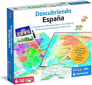 Comprar Clementoni - Descubriendo España, Juego Educativo Infanti - A Partir de 6 años - Puzzle Doble Cara del Mapa Físico y Político - Aprende Geografía y Cultura Española, 55119 The Forest Stewardship Council