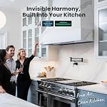 VIKIO HOME Range Hood Insert 36Inch,Built-in Kitchen Hood with 980 CFM, Ducted/Ductless Convertible Duct,Stainless Steel Kitchen Vent Hood/Gesture/Touch Control, 2 Pcs Baffle Filters with Handlebar