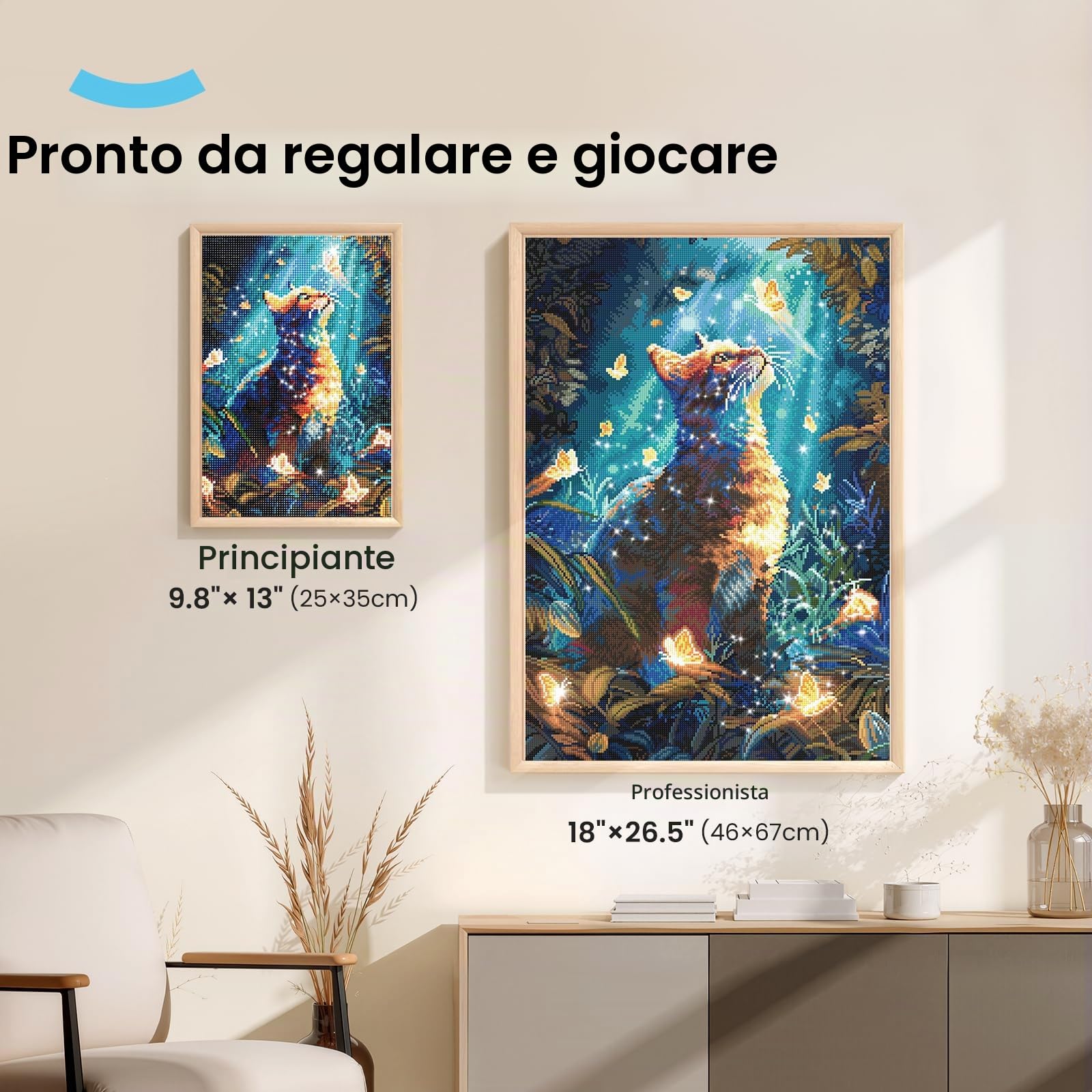 ARTDOT Confezione da 12 kit per diamond painting 5D fai da te per adulti, kit per diamond painting con licenza ufficiale, con accessori e strumenti per la decorazione delle pareti della casa (30,5 x