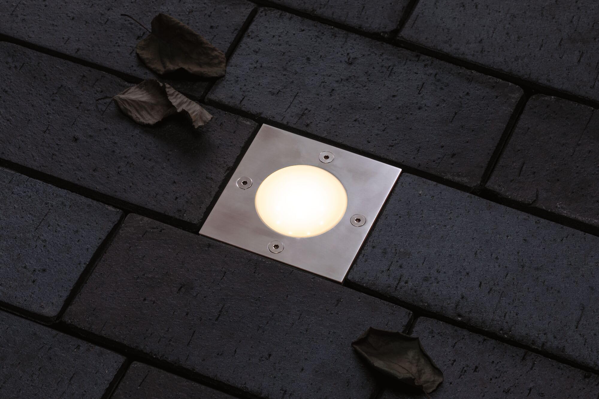 Paulmann 94227 Plug & Shine luminaire d'extérieur LED Encastré sol carré incl. 1x3,6 watts IP65 gradable extérieur Acier inoxydable luminaire de jardin Métal, plastique éclairage de jardin 3000 K